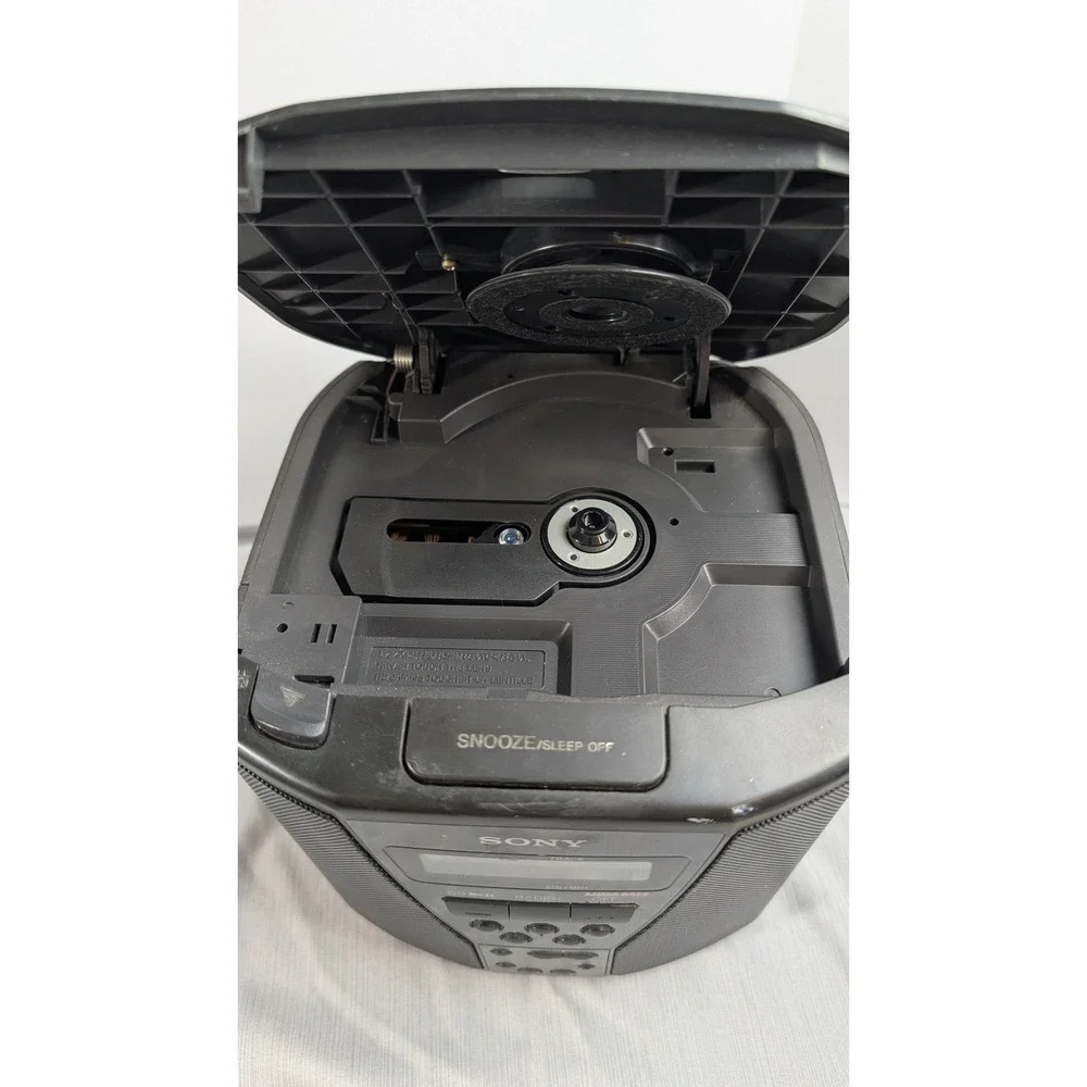 Sony CD Clock Radio ICF-CD833 Black Mega Bass AM/FM Digital Tuner Alarm